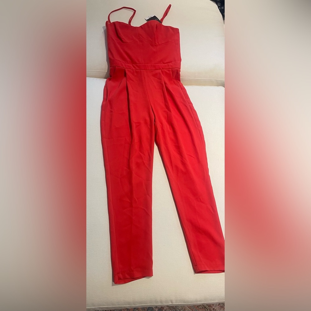 Vibrant Red Jumpsuit